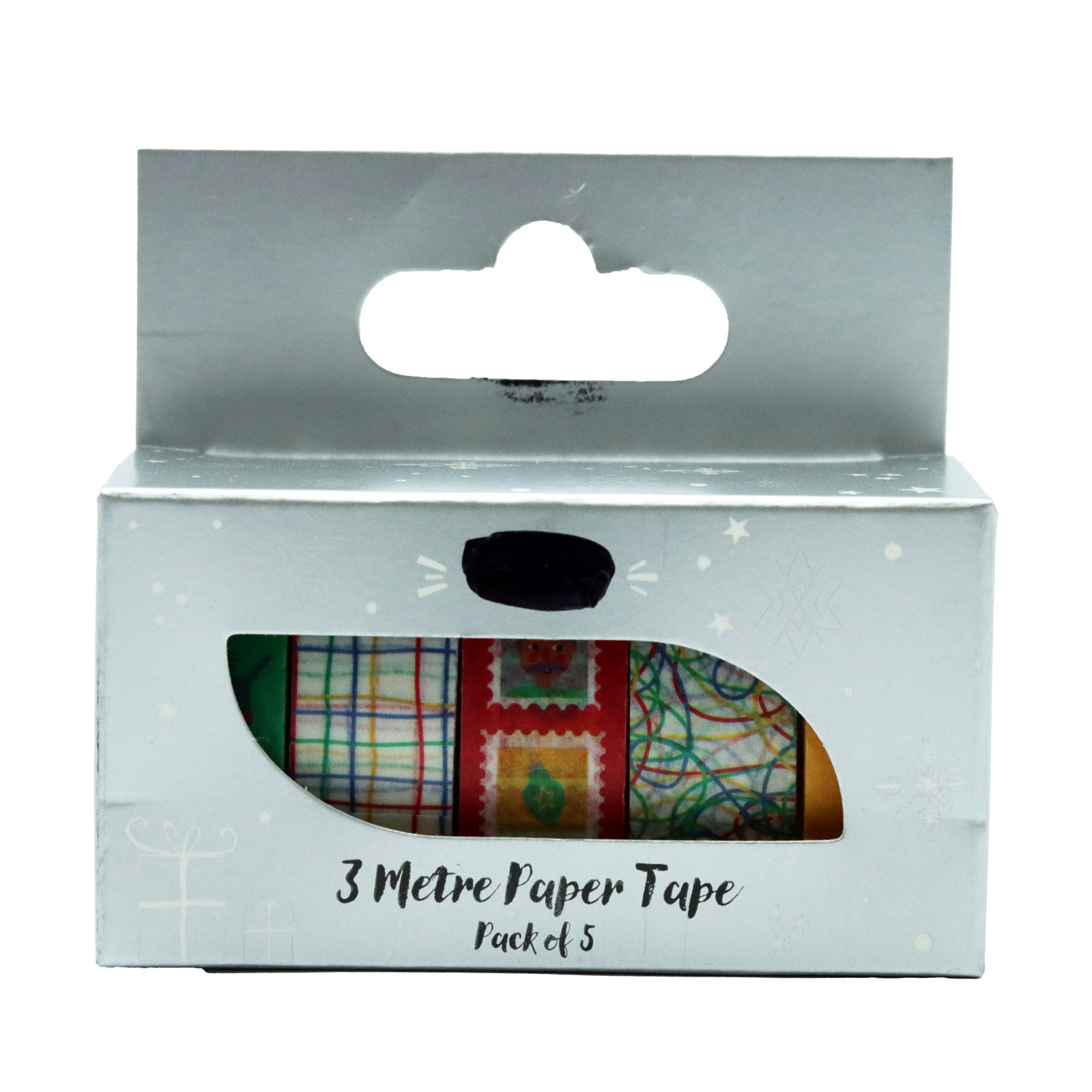 XMAS MERRIER PAPER TAPE 5PK(C)
