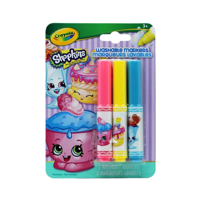 Crayola Shopkins Pip Squeak Markers 3pk