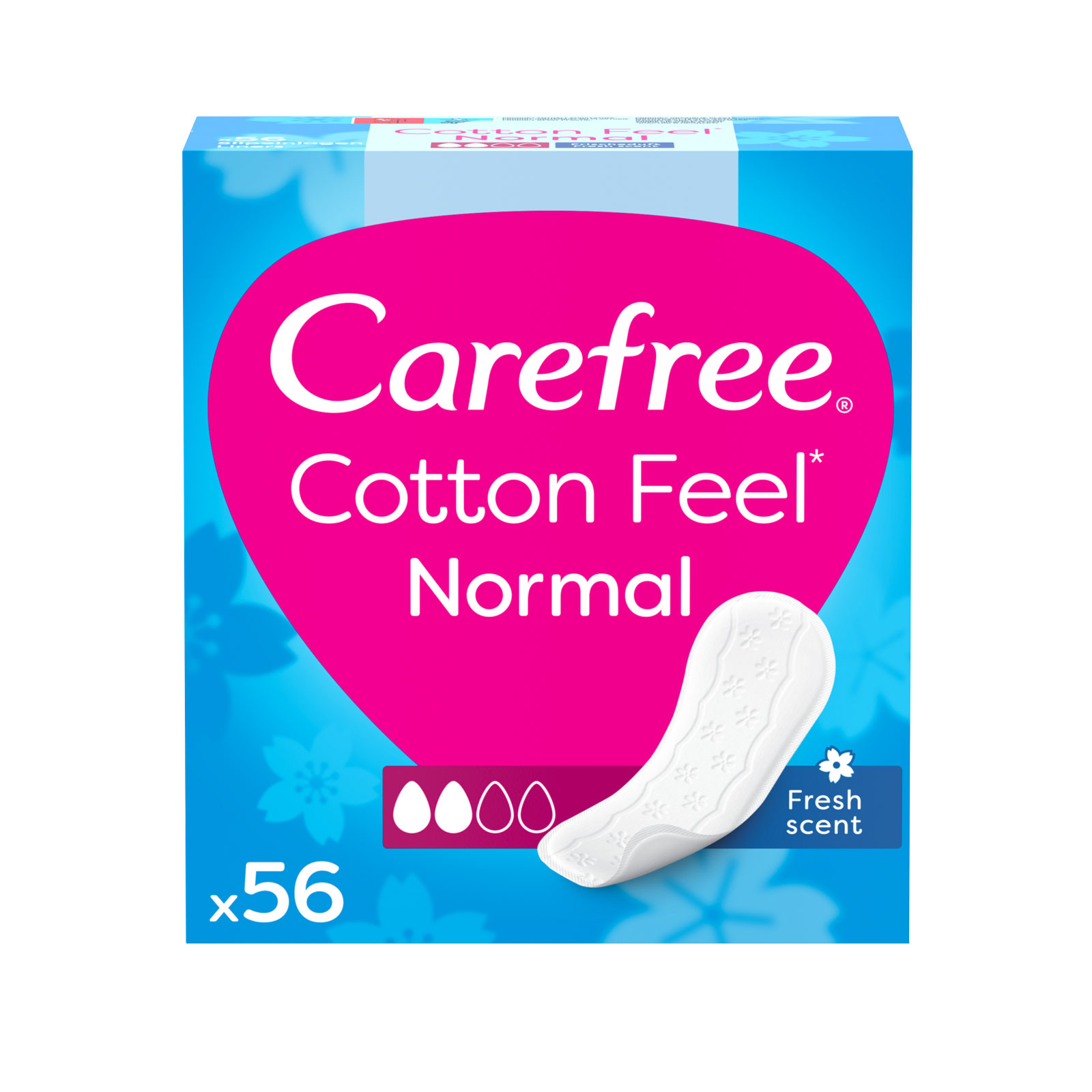 Carefree Cotton Feel Liners Normal Fresh