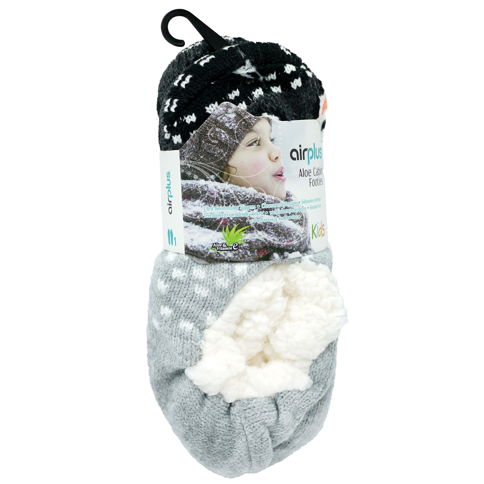 Airplus Slippers Kids Grey/Black One Size