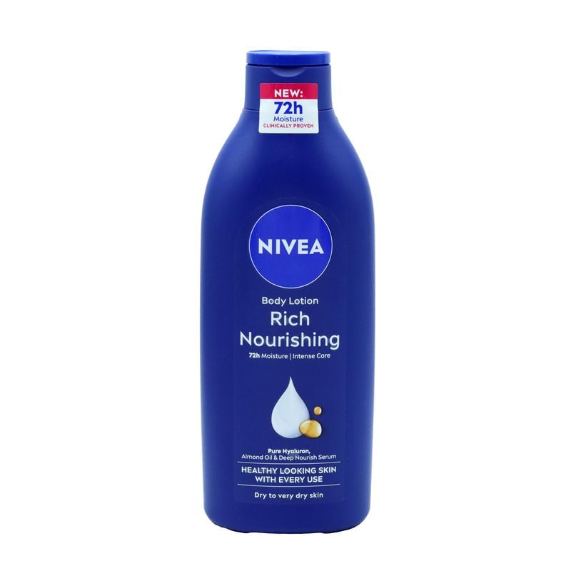 nivea body lotion 400ml rich nourishing 72 hr moisture