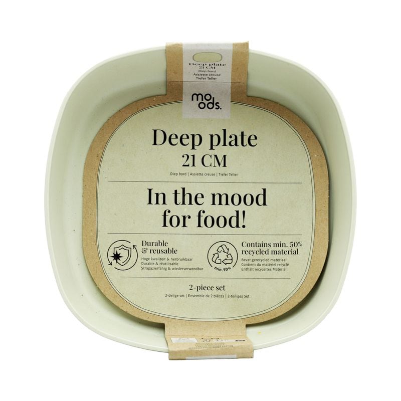 Moods Plastic Deep Plates 21cm 2pk