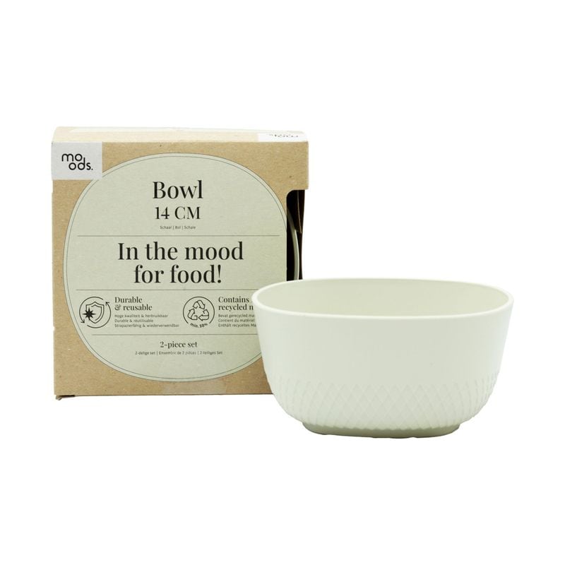Moods Plastic Bowls 2pk 14cm