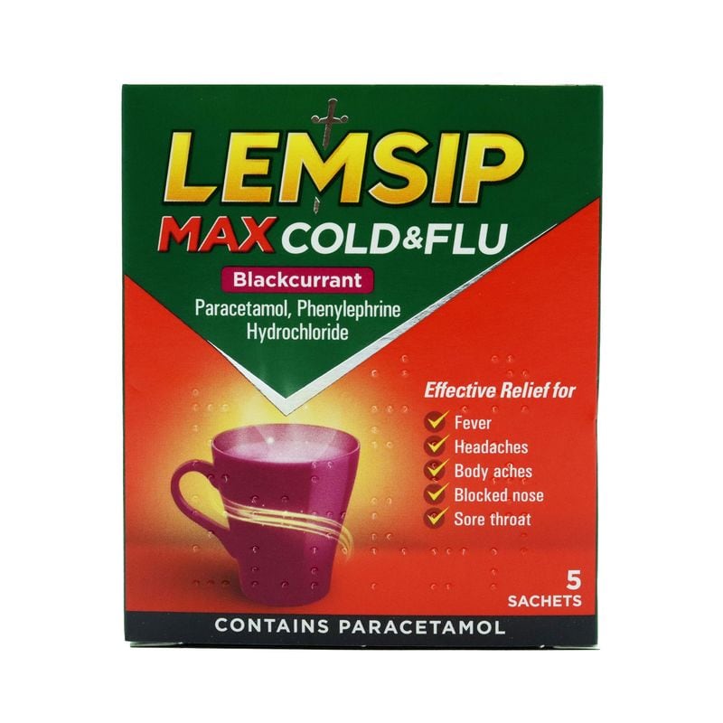 Lemsip Max Cold & Flu Sachets Blackcurrant