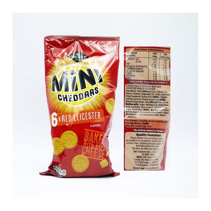Jacob's Mini Cheddars Red Leicester 6pk