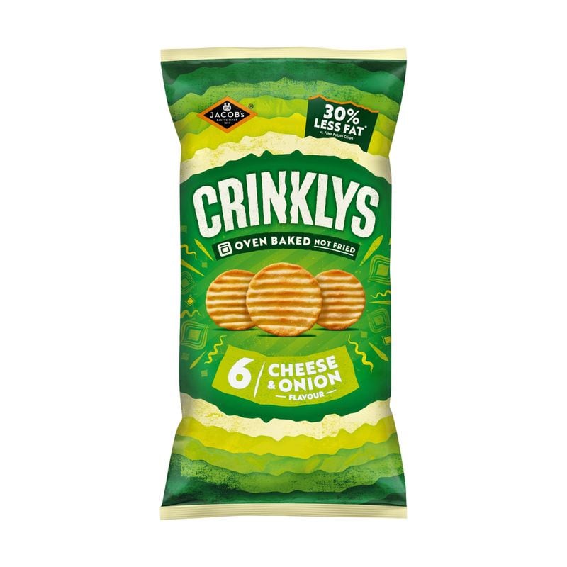 Jacob's Crinklys Cheese & Onion 6pk