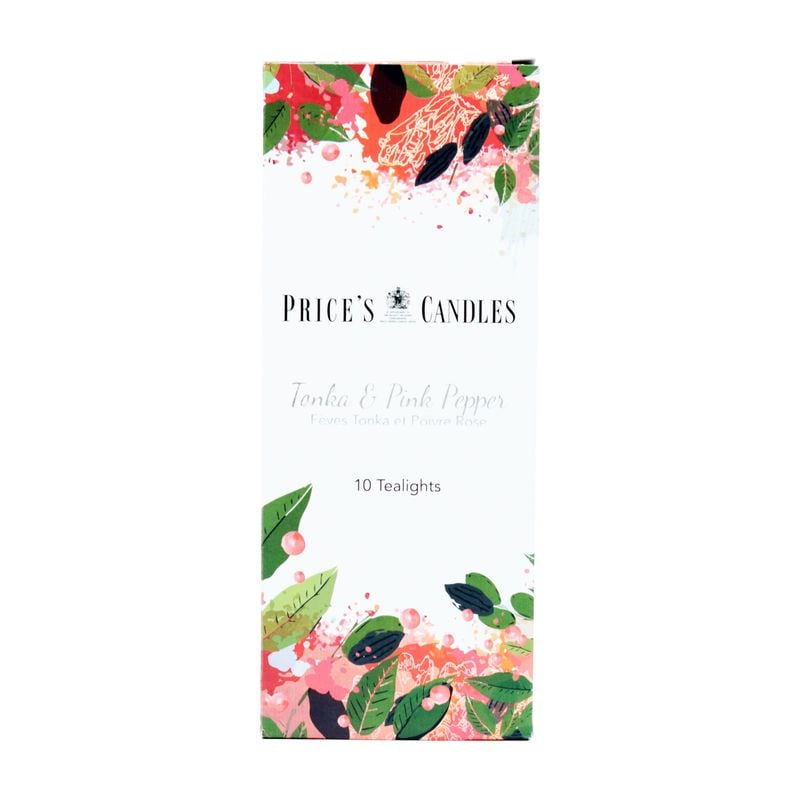PRICES TEALIGHTS 5HR BURN TONKA & PINK PEPPER(D)