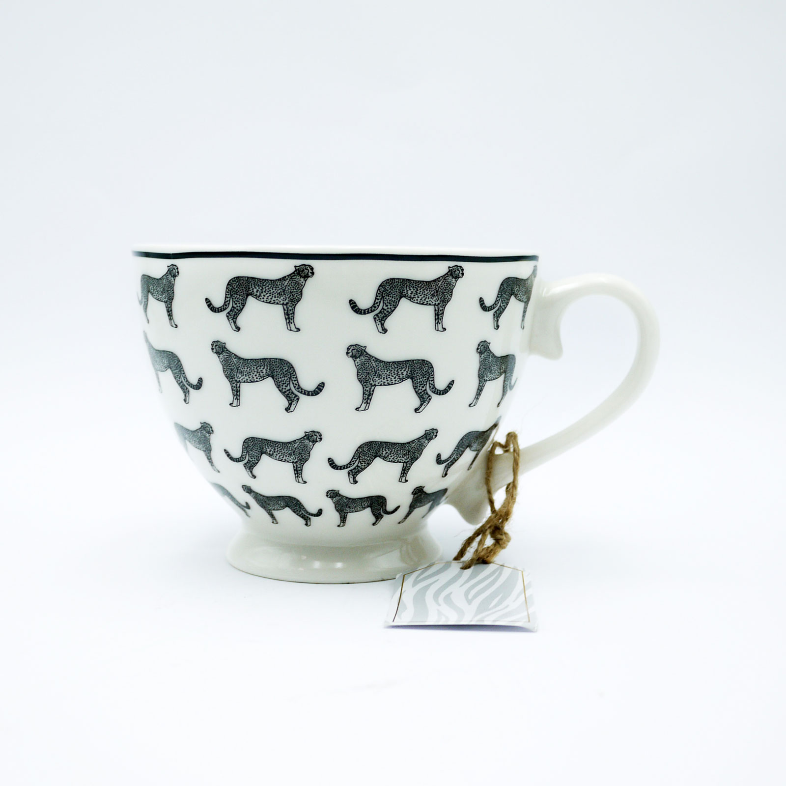 Mug Porcelain Footed Leopard