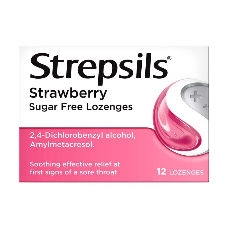 Strepsils Strawberry Sugar Free