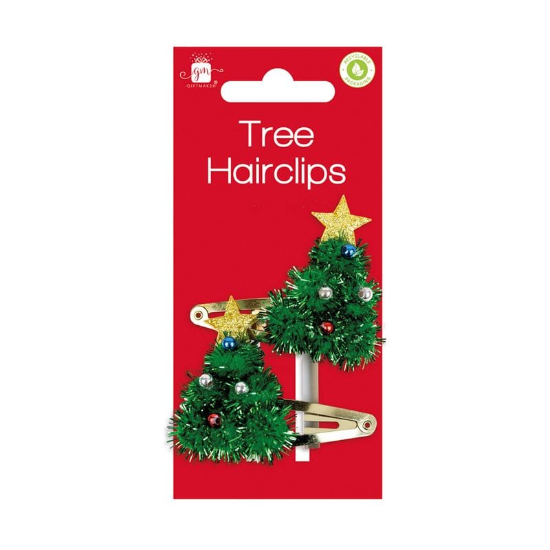 Xmas Hair Clips Xmas Trees