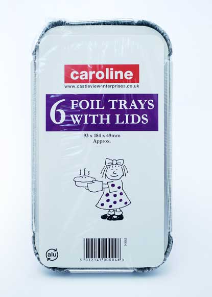 Caroline Foil Tray With Lids Rectangular