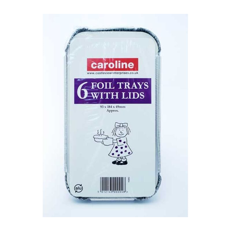 Caroline Foil Tray With Lids Rectangular