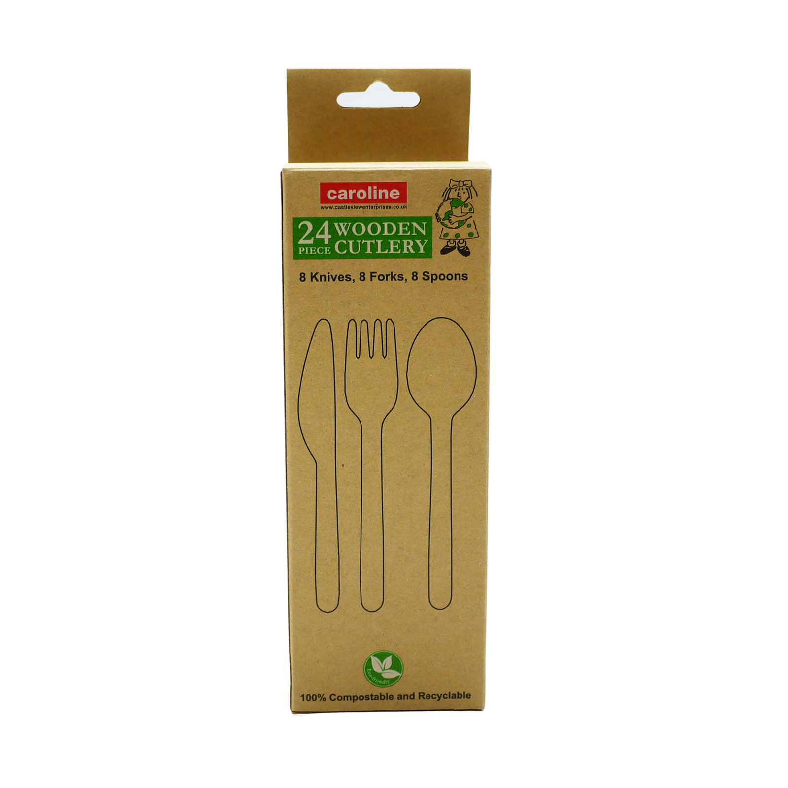 Caroline Cutlery Wooden Assorted