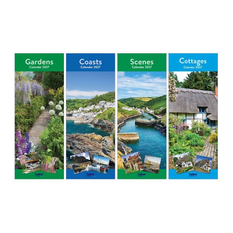 Calendar 2027 Slim Cottages/Gardens Assorted