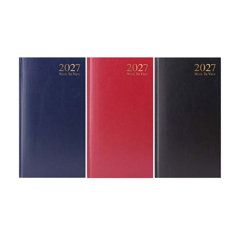 Diary 2027 Slim Plain Assorted Colours
