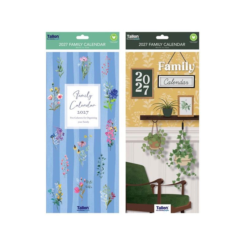 Calendar 2027 Family Organiser Home Botanical
