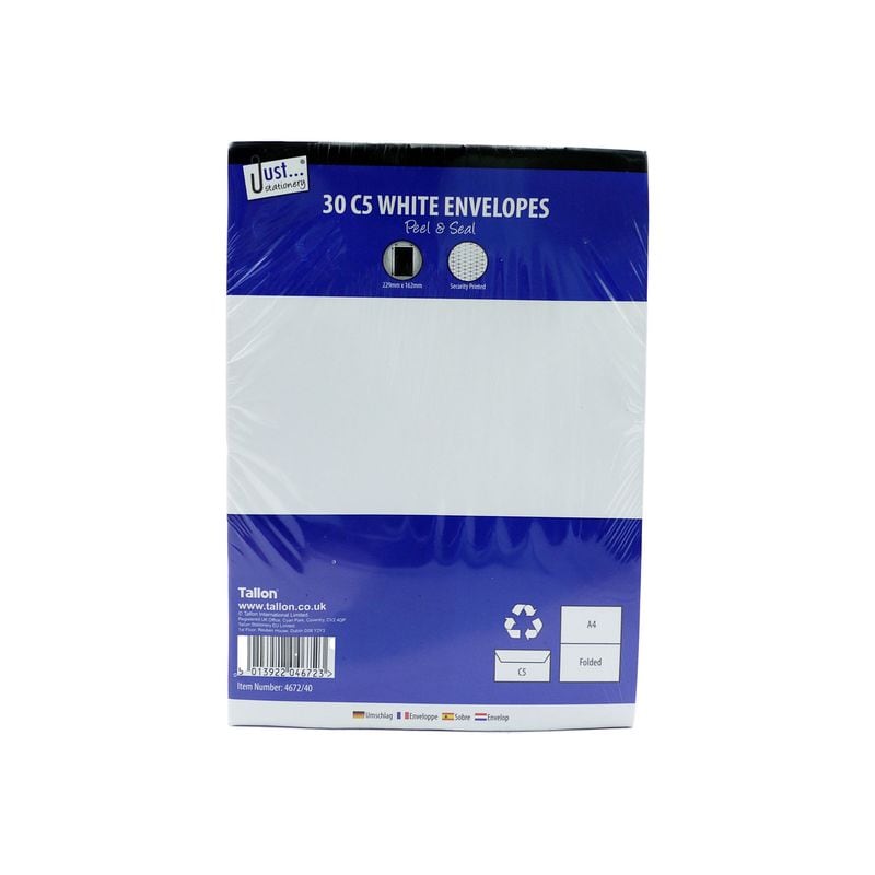 Envelopes C5 White Peel & Seal