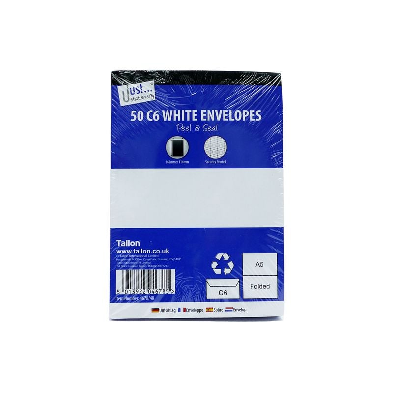 Envelopes C6 White Peel & Seal