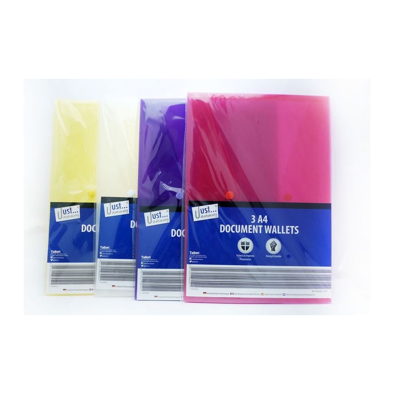 A4 Plastic Wallets