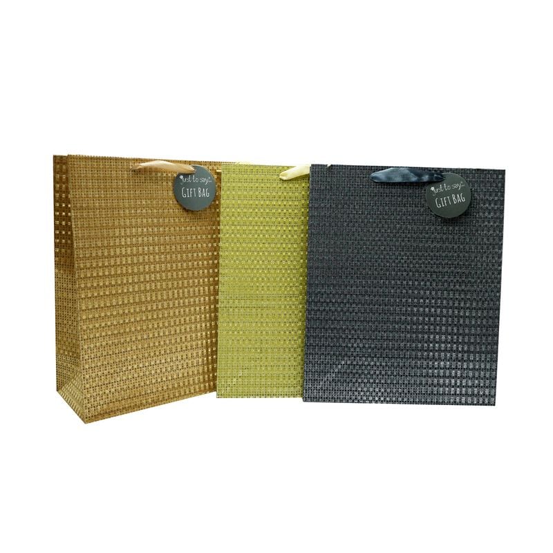 Gift Bag Glitter 4 Asst