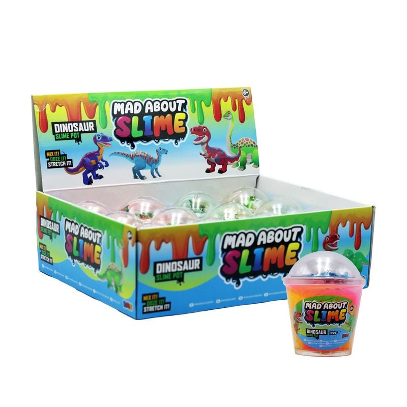 Dinosaur Slime In Pot With Figure Assorted