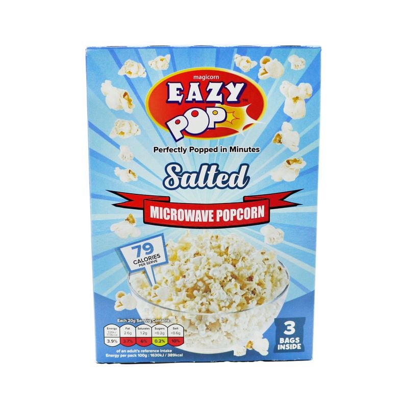 Eazypop Microwave Popcorn Salted 3pk