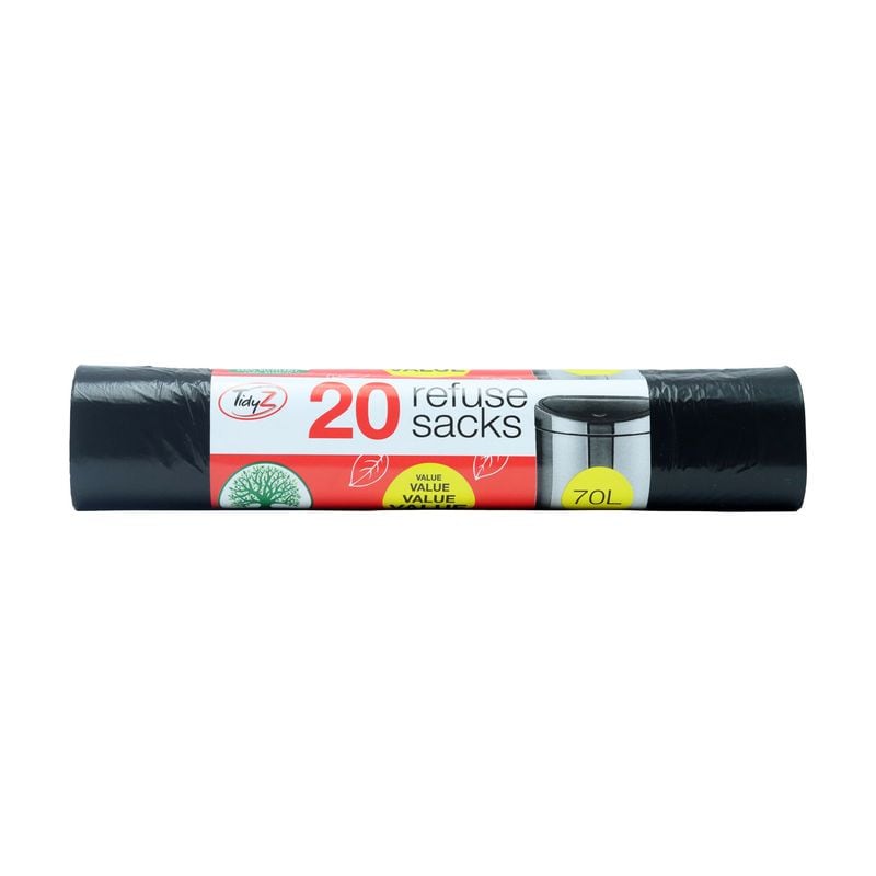 Ail Black Refuse Sacks 70L 20pk