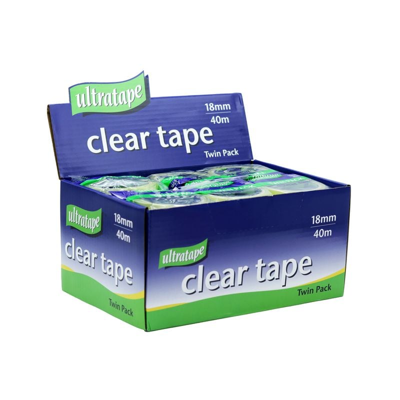 Tape Clear Twin Pack 40m