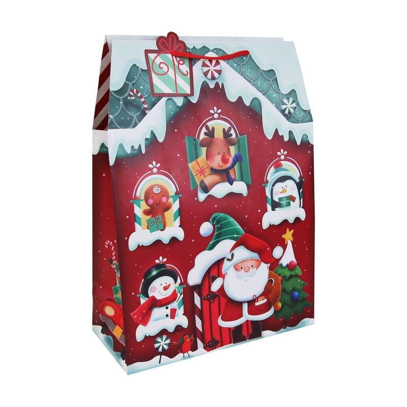 Xmas Gift Bag XL Santas Grotto