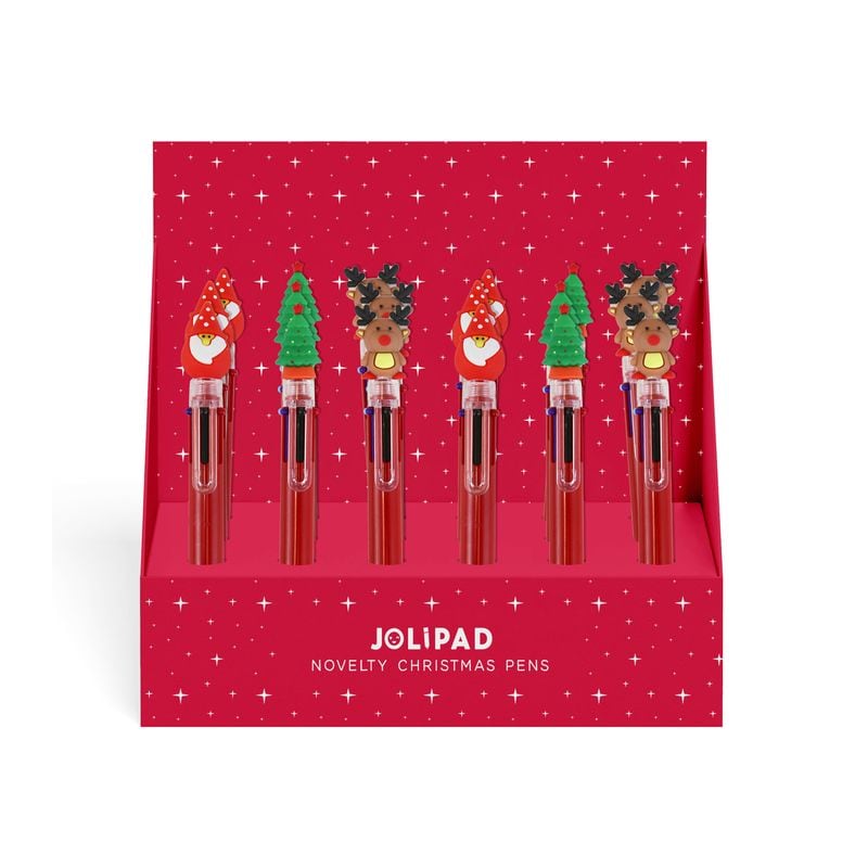 Xmas Pens Multi-Colour Jolipad In Display