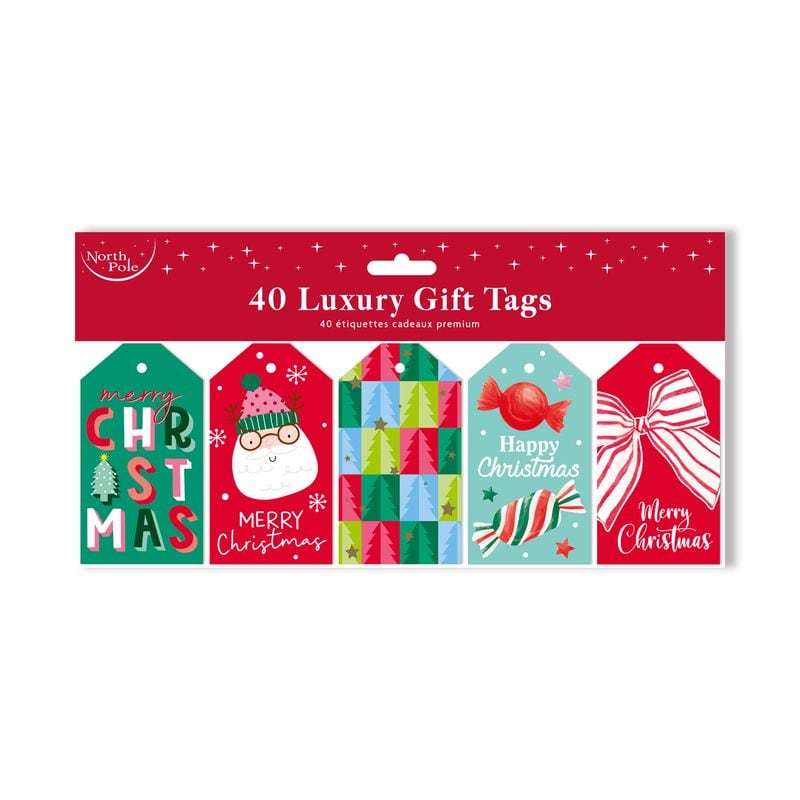 Xmas Gift Tags Modern Die Cut