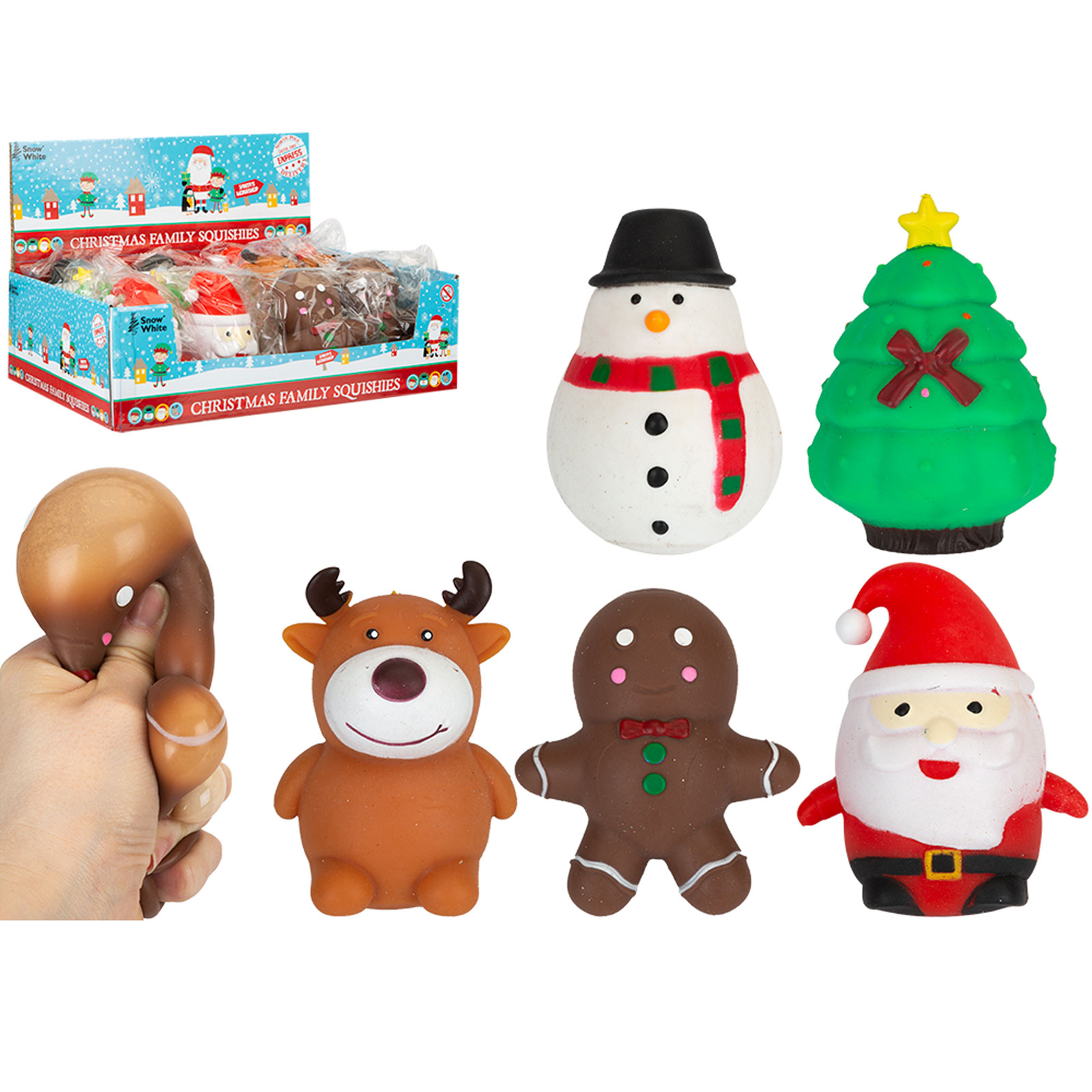 XMAS SQUISHY TOY BLIND BAG IN DISPLAY(R)