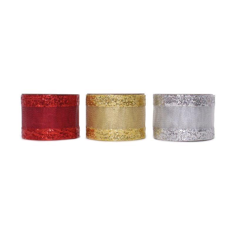 Xmas Ribbon Fabric Spool