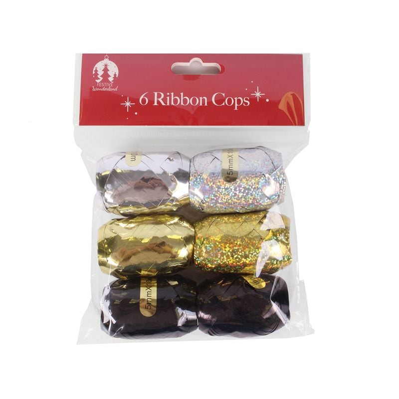 XMAS RIBBON COPS BLACK SILVER GOLD (R)