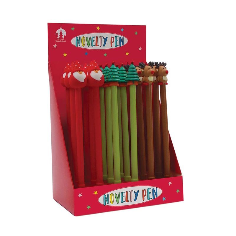 XMAS PEN RUBBER TOPPER IN DISPLAY(R)