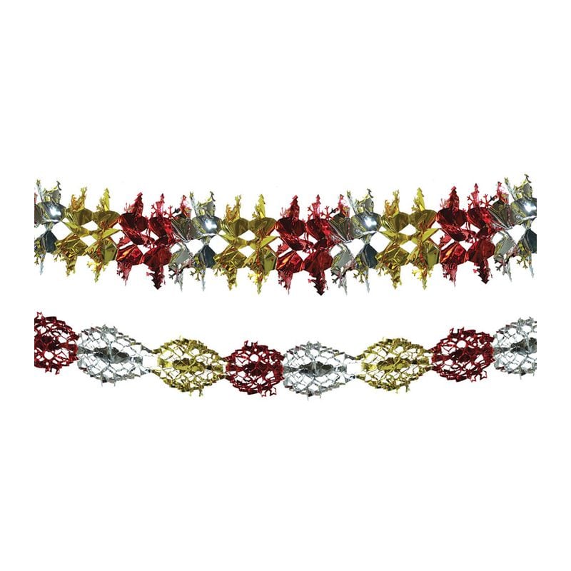 Xmas Foil Garland Assorted