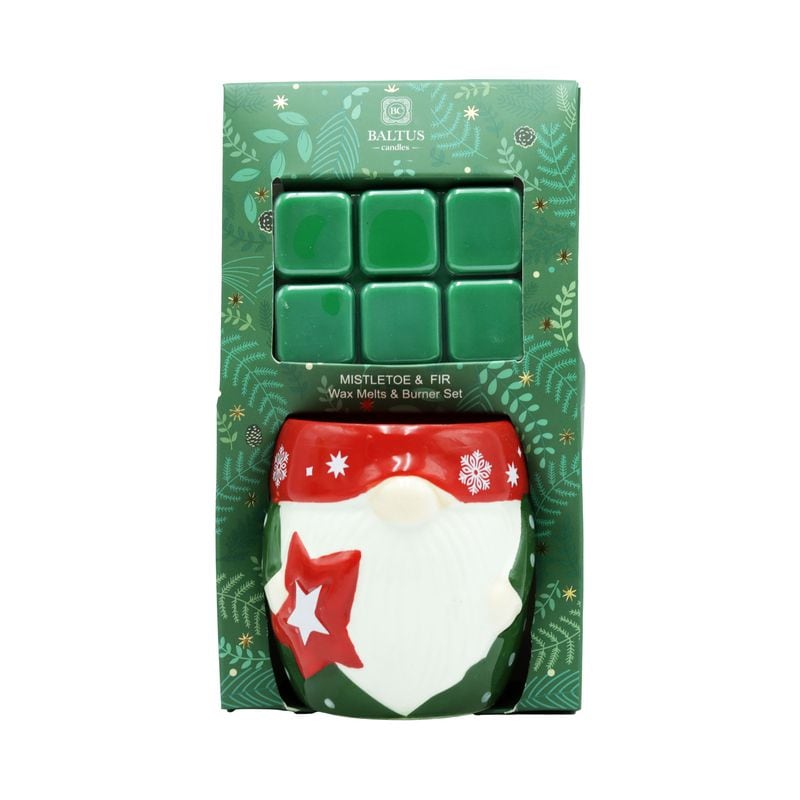 Xmas Wax Melter Snowman Mistletoe & Fir