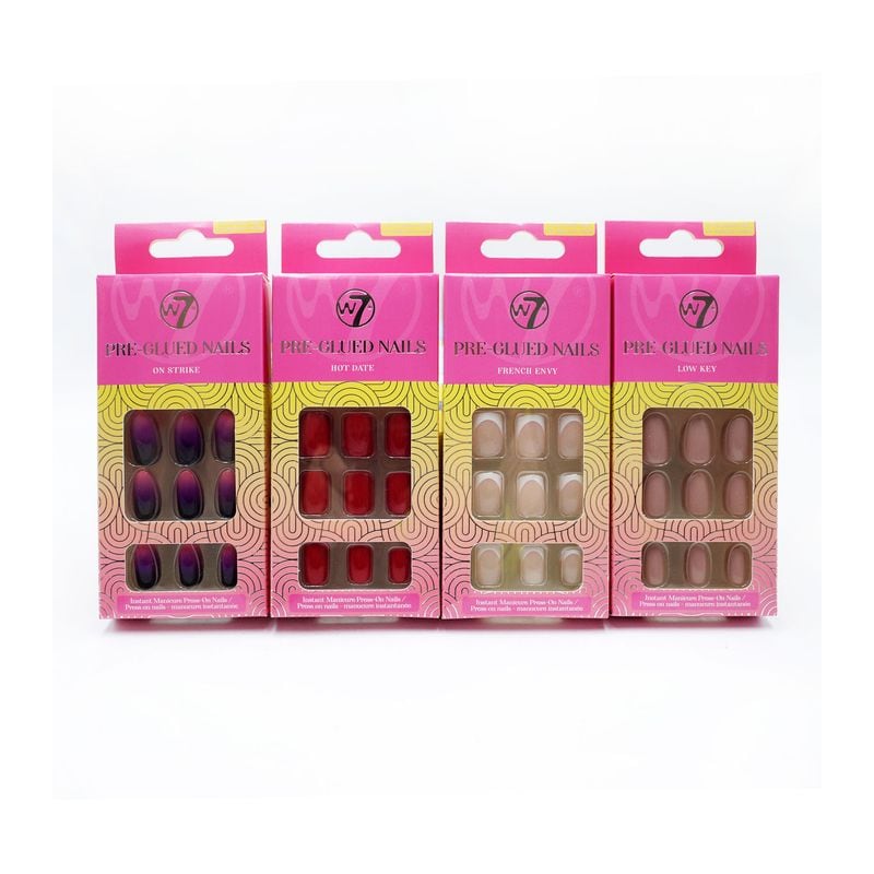 W7 PRE-GLUED NAILS ASSORTED