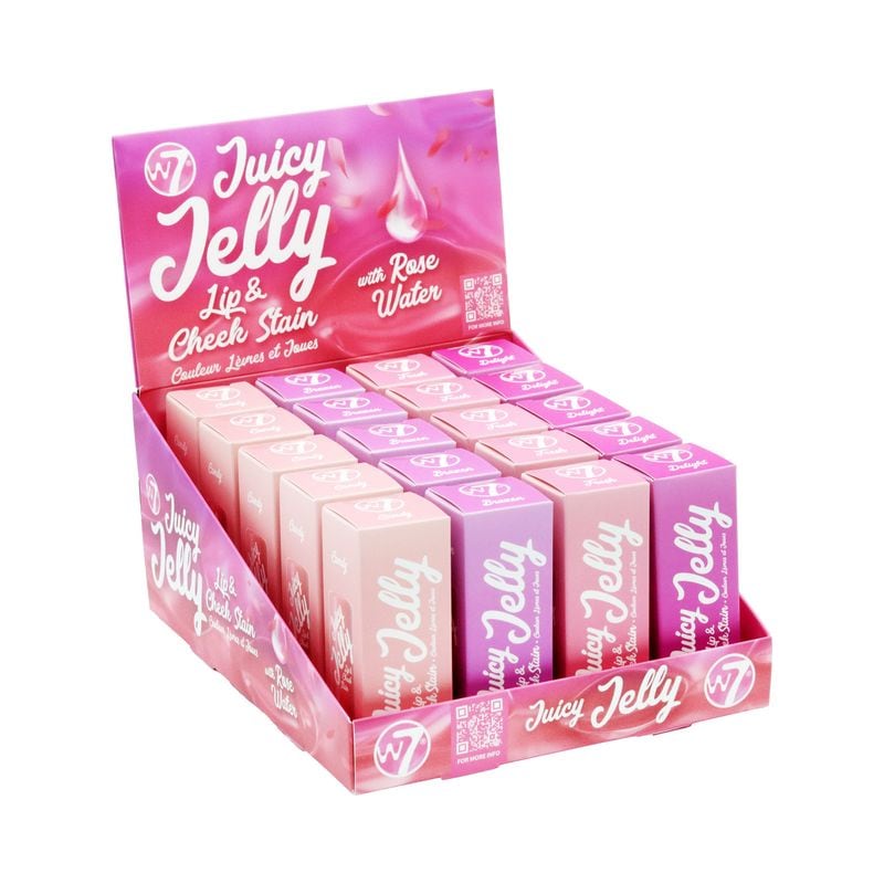 W7 JUICY JELLY LIP AND CHEEK STAIN ASSORTED(D)