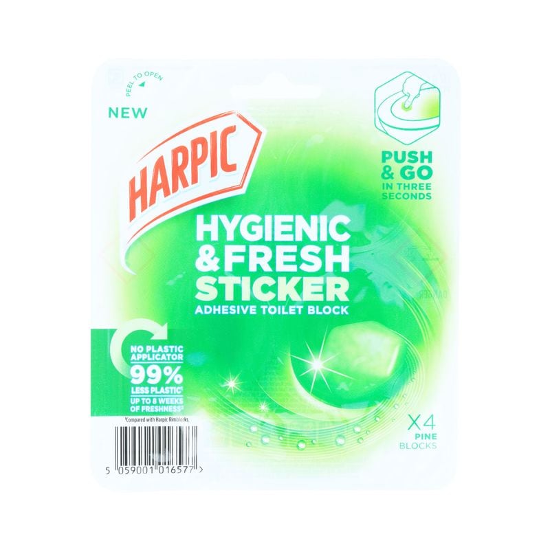 Harpic Hygienic & Sticker Toilet Block Pine