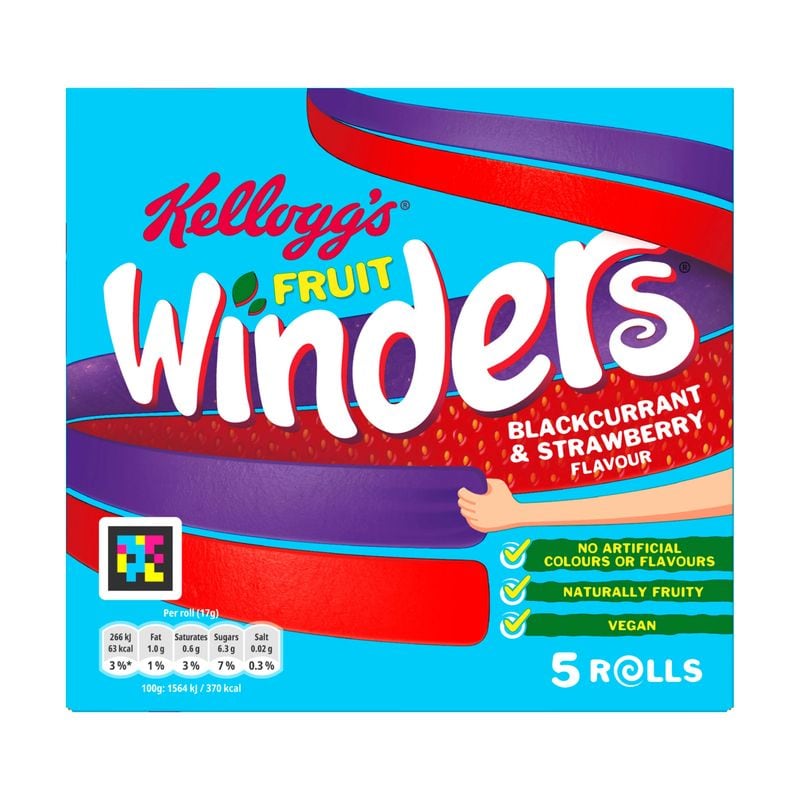 Kelloggs Fruit Winders Strawberry/Blackcurrant