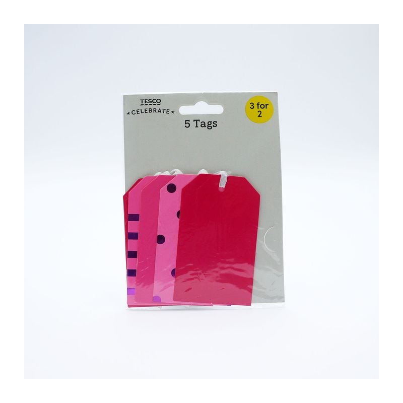 Tesco Gift Tags Pink