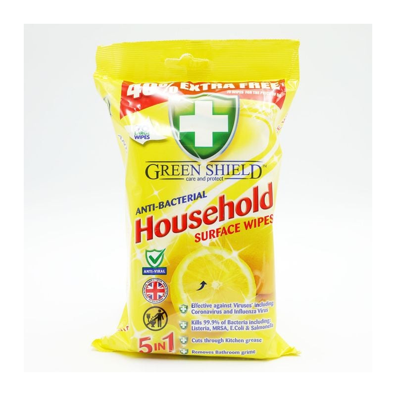 Greenshield Household Anti-Bac Wipes 70s