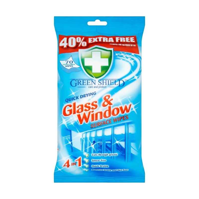 Greenshield Glass & Window Wipes 70s