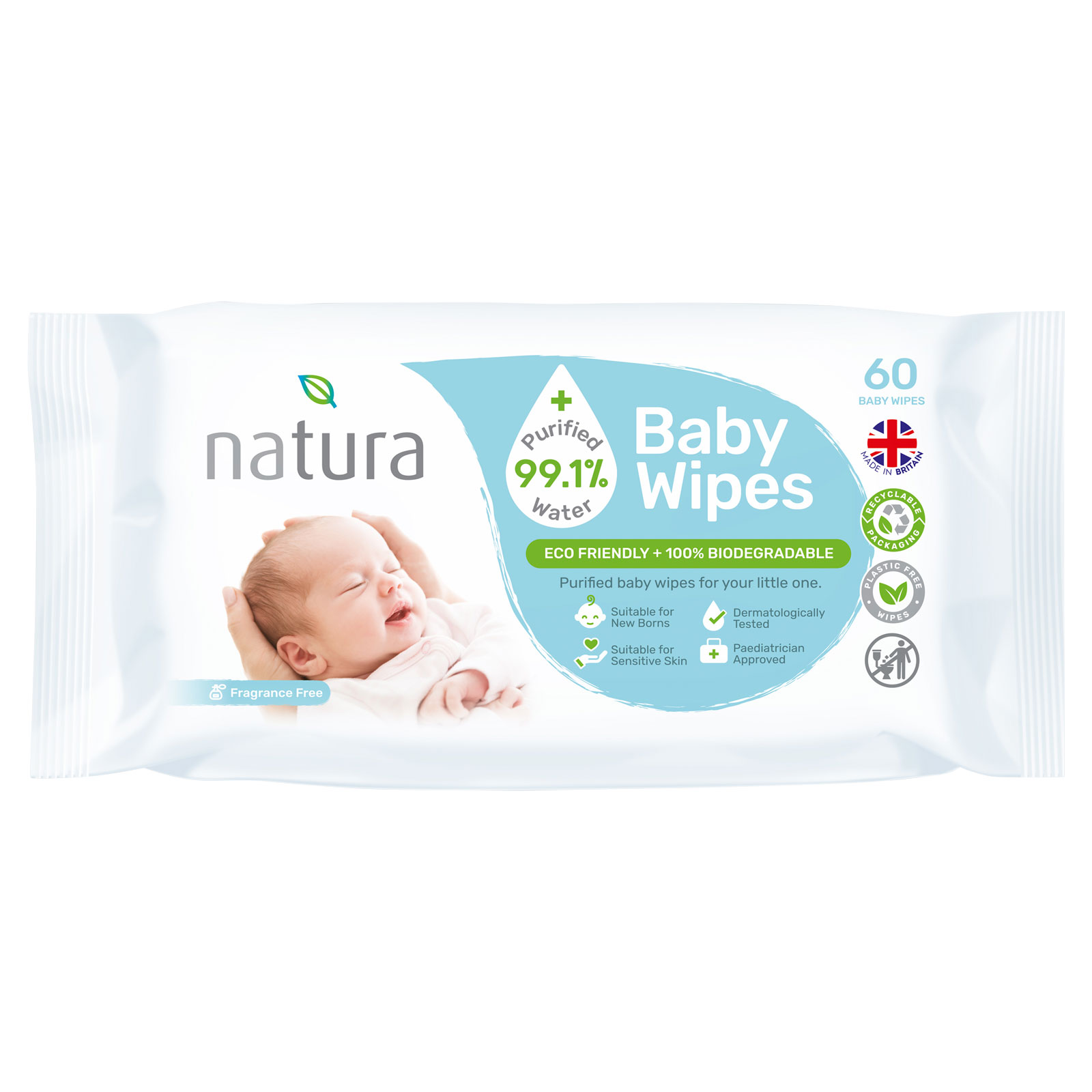Natura Baby Wipes Purified Water