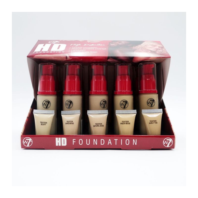 W7 FOUNDATION HD 5 SHADES