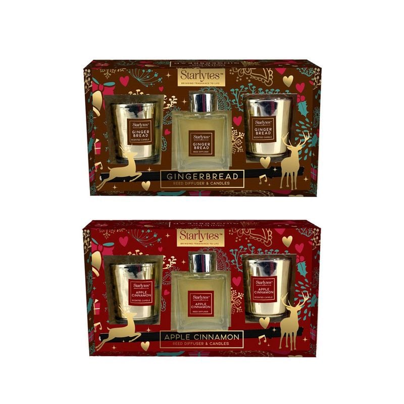 Starlytes Reed Diffuser And Votive Set Assorted