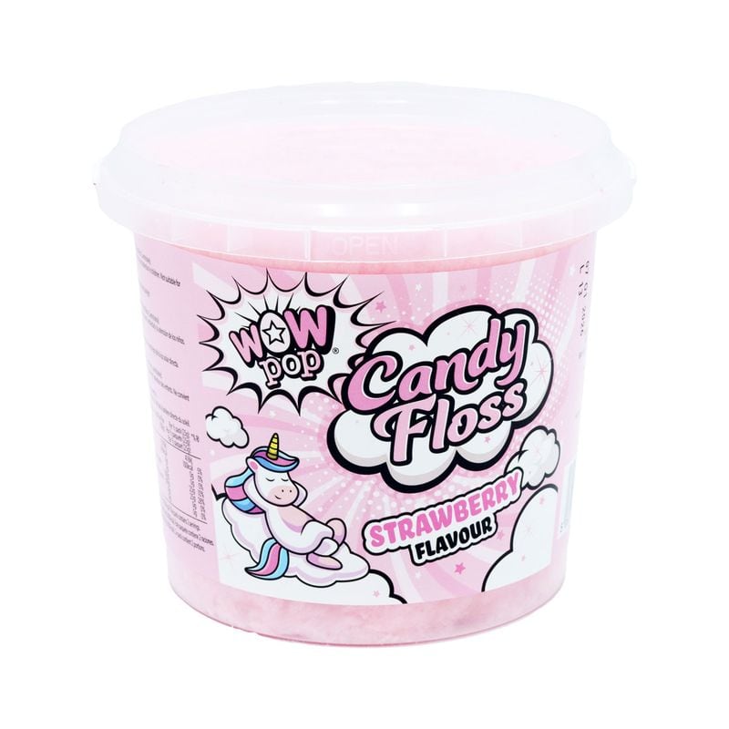 Wowpop Candy Floss Strawberry Tub