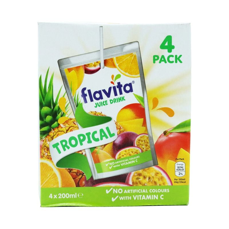 Flavita Juice Drink Tropical 4pk
