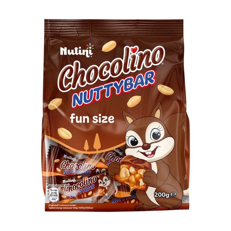 NUTINI CHOCO NUTTYBAR FUNBAG 20PK(VE) 07/27